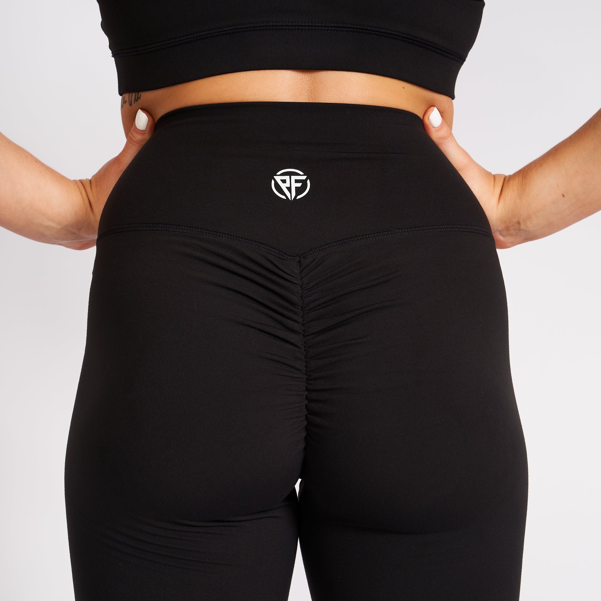 DRTY Fitness Womens Gym Yoga Pants Scrunch Butt Bum Contour Leggings Black  S/M/L